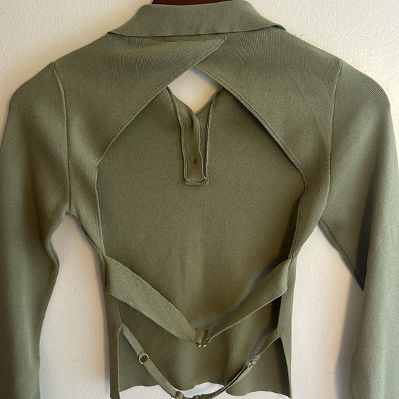 MNG Mint Green Backless Top Size S - Picture 2 of 4